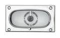 1958 IMPALA ANALOG CLOCK SILVER ALLOY STYLE FACE BLUE DISPLAY