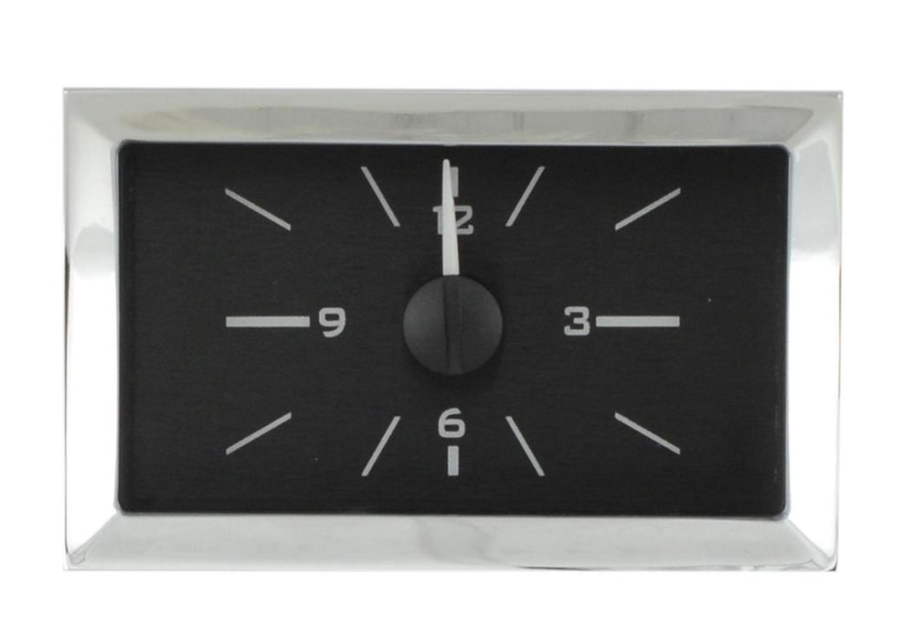 1957 CHEVY CAR ANALOG CLOCK BLACK ALLOY STYLE FACE BLUE DISPLAY