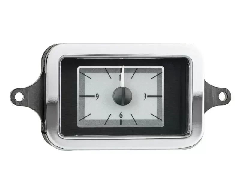 1940 CHEVY CAR ANALOG CLOCK SILVER ALLOY STYLE FACE RED DISPLAY