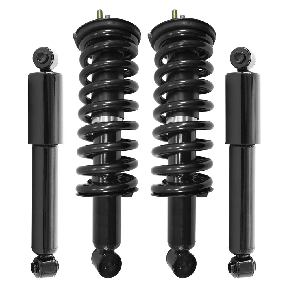 Unity Automotive 2 Front Complete Strut Assemblies 2 Rear Shock Absorbers 4-11290-255050-001