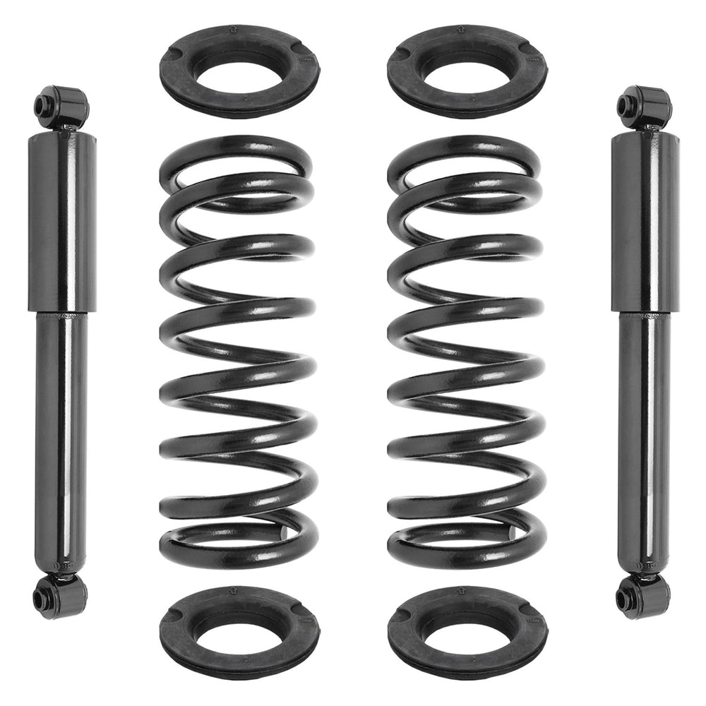 Unity Automotive 2 Rear Springs 2 Rear Shock Absorbers 4 Rubber Isolators 30-514200-2-KIT