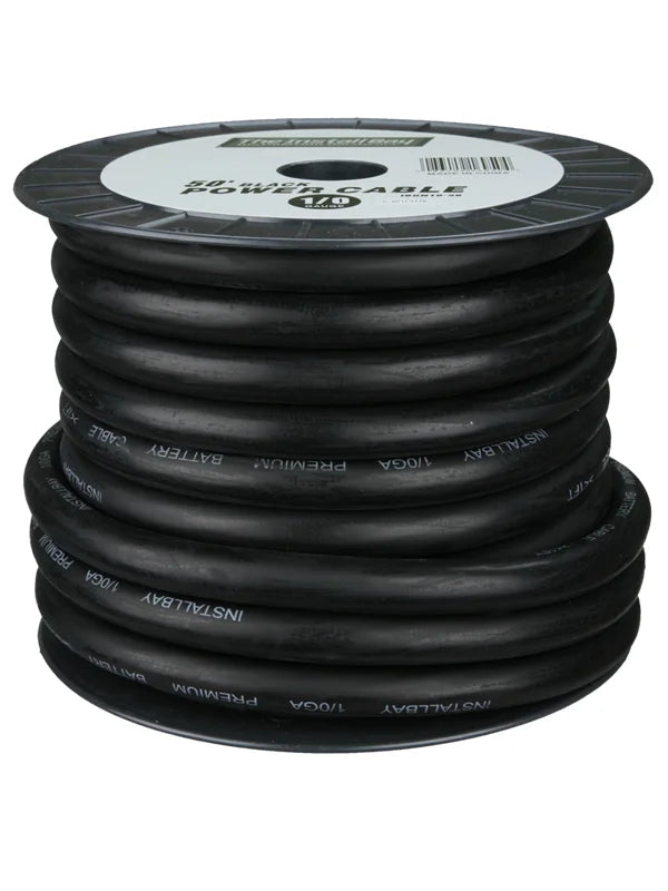 10 GAUGE BLACK POWER CABLE 50 FOOT COIL