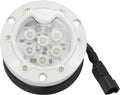 SUBAQUA UNDER WATER LIGHT 6 RED 3WATT LEDS 25 DEGREE BEAM PATTERN GLOSSY WHITE MARINE GRADE FINISH