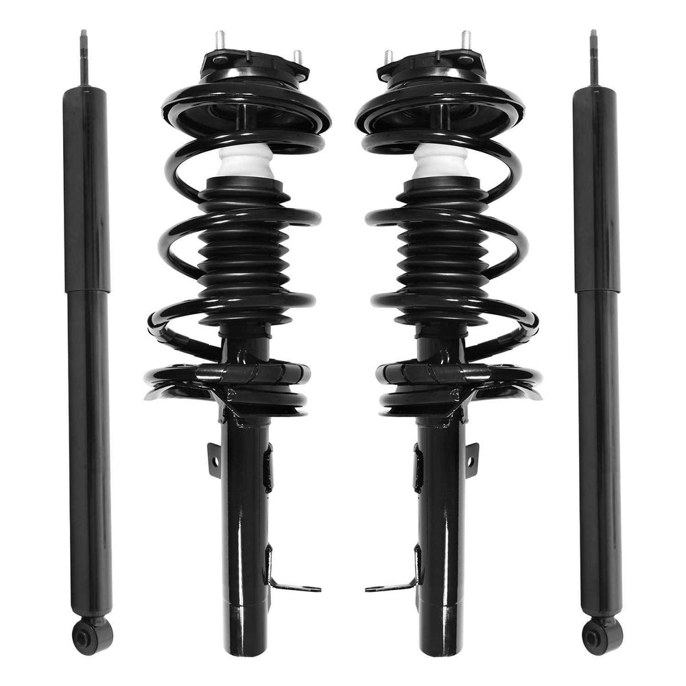 Unity Automotive 2 Front Complete Strut Assemblies 2 Rear Shock Absorbers 4-11061-252030-001