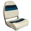 PREMIUM SERIES PONTOON FOLD DOWN BOAT SEAT WHITE/NAVY/BLUE 3008AADK