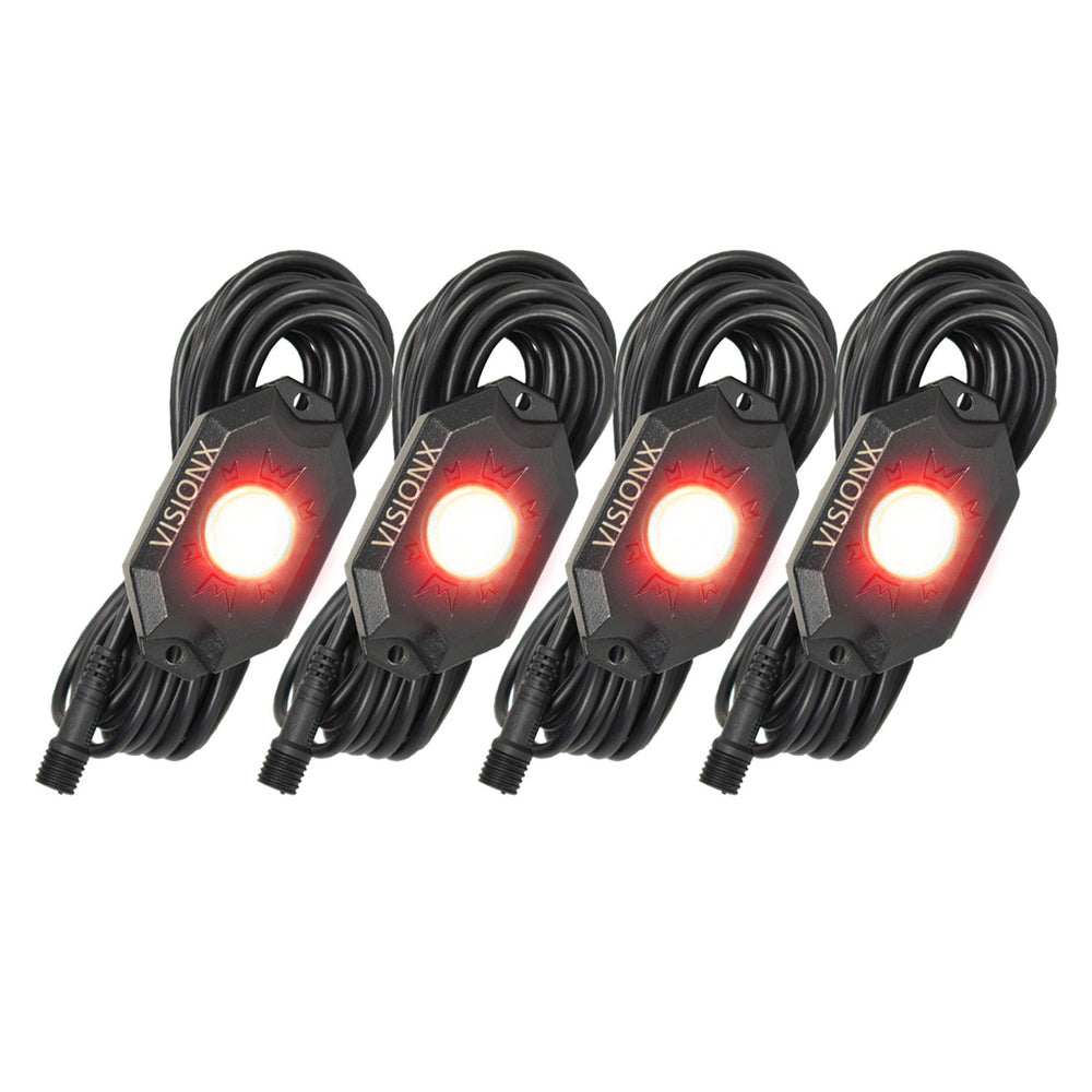 9 WATT LED ROCK LIGHT 4 POD KIT RED