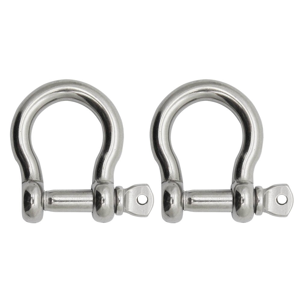 BOATTECTOR STAINLESS STEEL BOW SHACKLE 1IN 2PACK