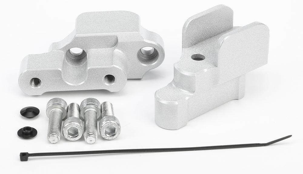 HANDLEBAR RISERS SILVER BMW