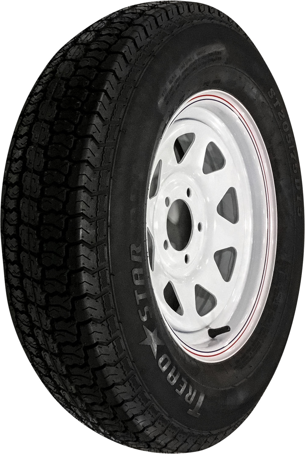 TRAILER TIRE AND WHEEL ASSEMBLY WHITE
