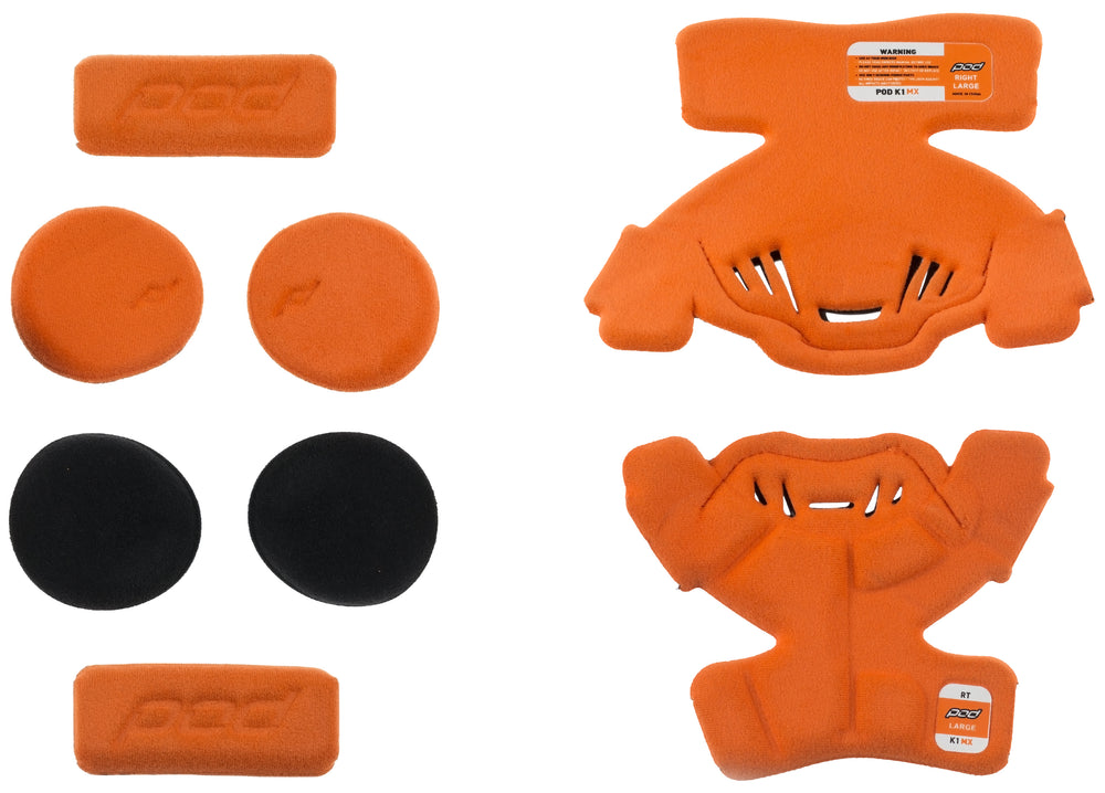 K1 KNEE BRACE PAD SET ORANGE YL (LEFT)