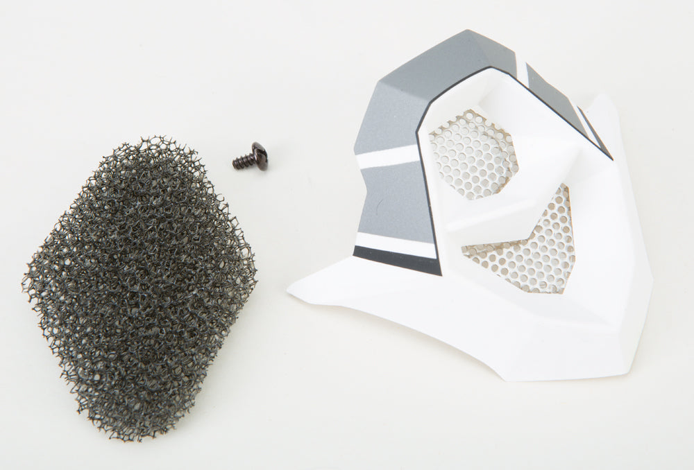 MOUTH VENT STEP MATTE SILVER/WHITE MX-86