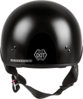 HH-45 HALF HELMET NAKED BLACK MD