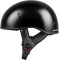 HH-45 HALF HELMET NAKED BLACK SM