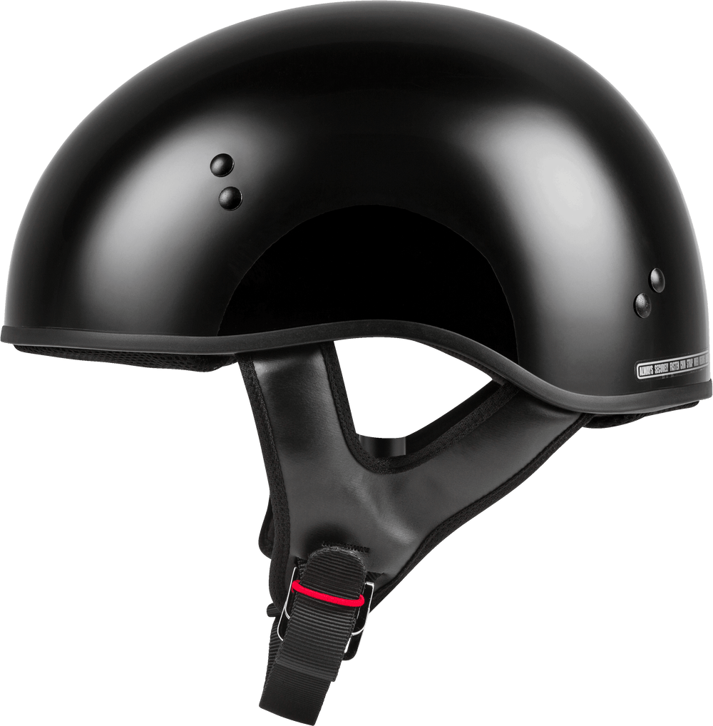 HH-45 HALF HELMET NAKED BLACK 2X