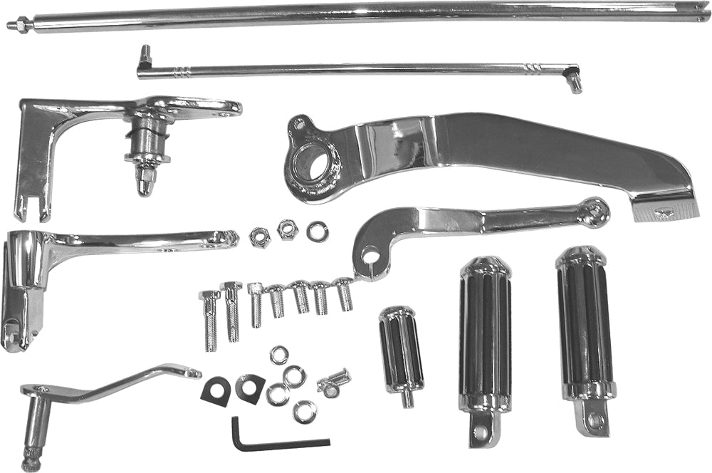 FORWARD CONTROL KIT CHROME DYNA 91-05