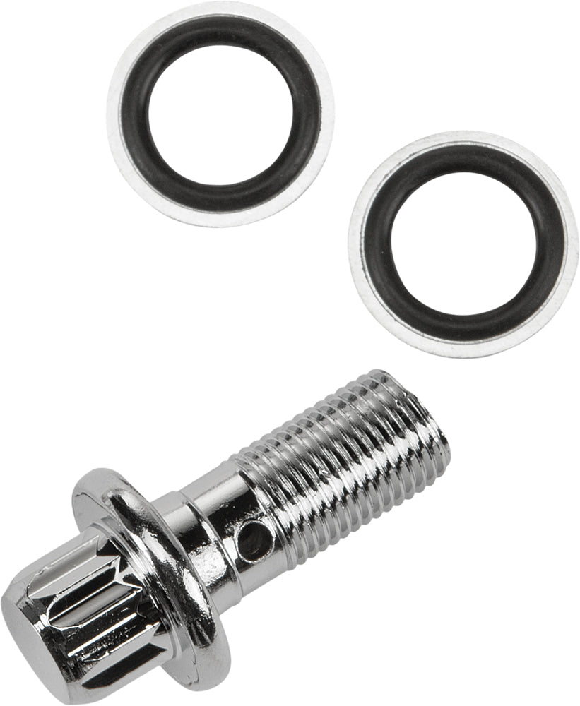 7/16 BANJO BOLT W/ WASHERS CHROME 12-PT OE#41739-84