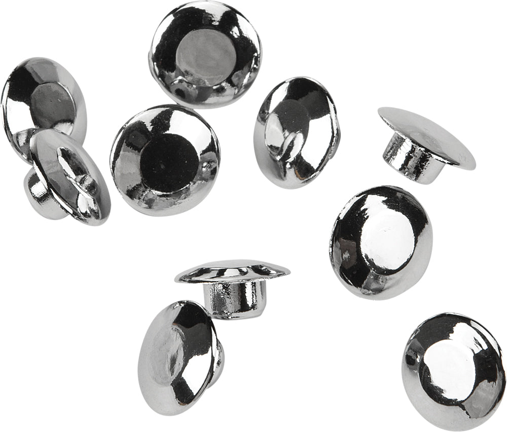 H-BAR CLAMP BOLT CAPS CHROME 10/PK