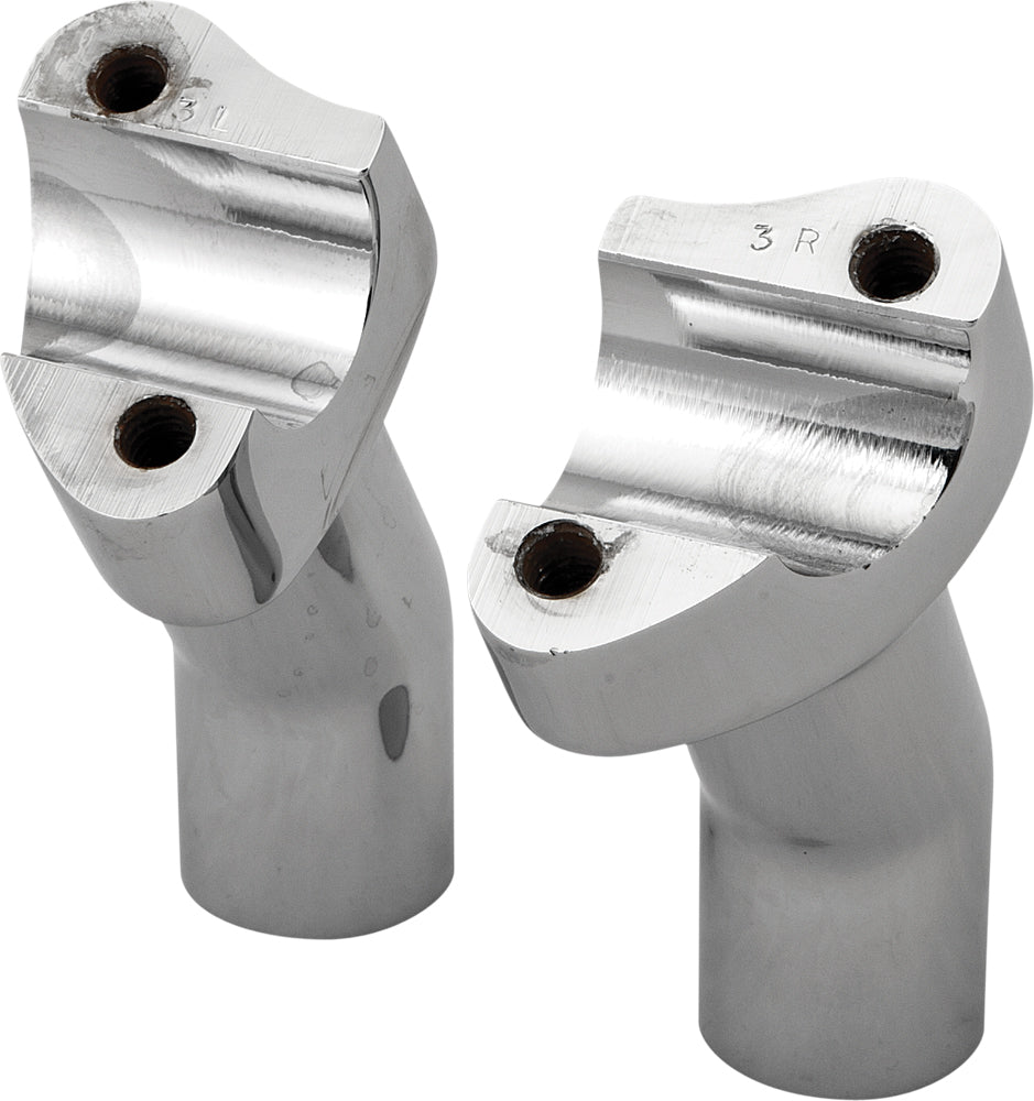 H-BAR RISERS 3.5" PULLBACK CHROME