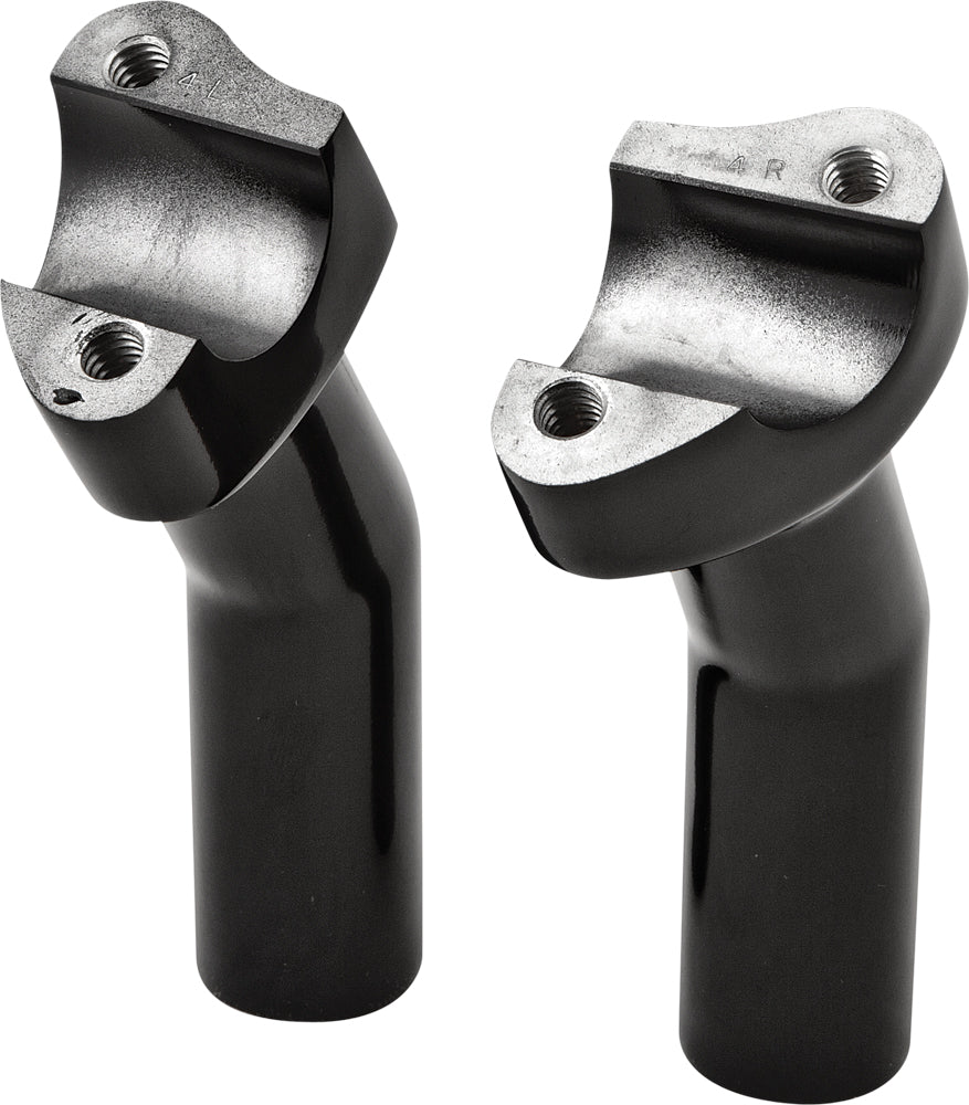 H-BAR RISERS 4.5" PULLBACK BLACK