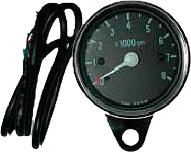 MINI 8000 RPM TACHOMETER BLACK FACE
