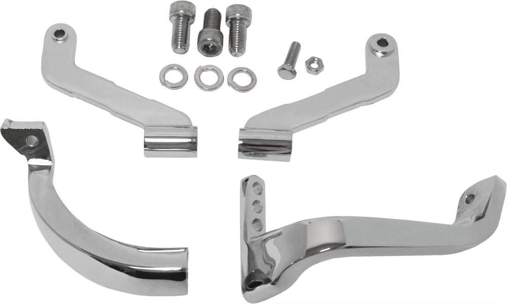 FLOORBOARD MOUNTS CHROME FRT FLH/FLT 93-09 TOUR CVO 06-14