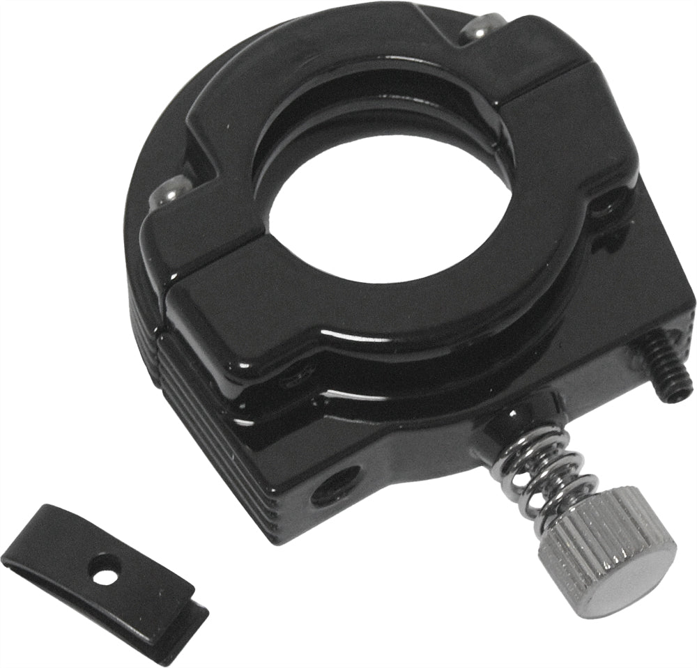 THROTTLE CLAMP SINGLE CABLE SCREW IN GLOSS BLACK