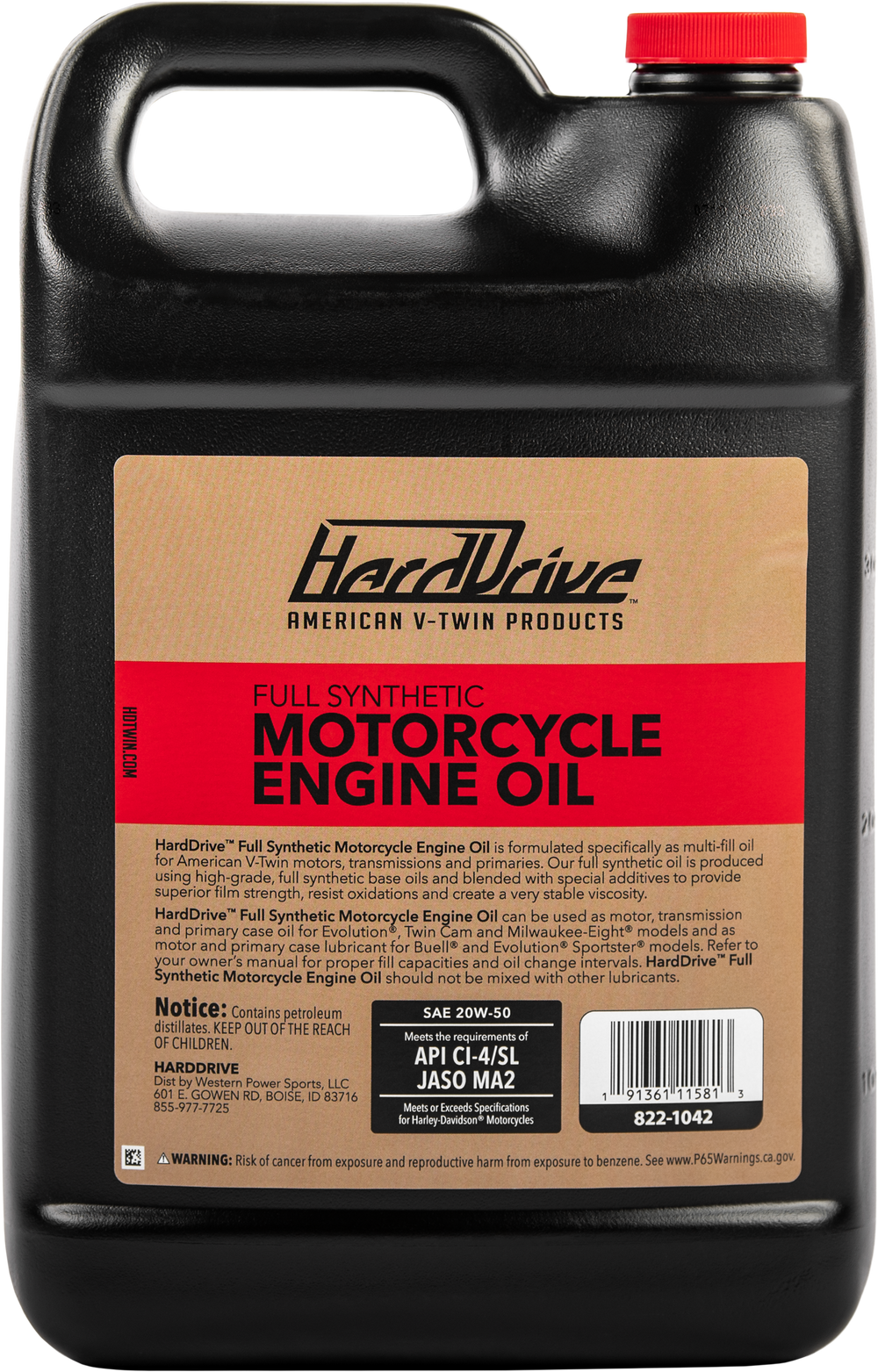 FULL SYN ENGINE OIL 20W50 1 GAL (4/CASE  SOLD EA)