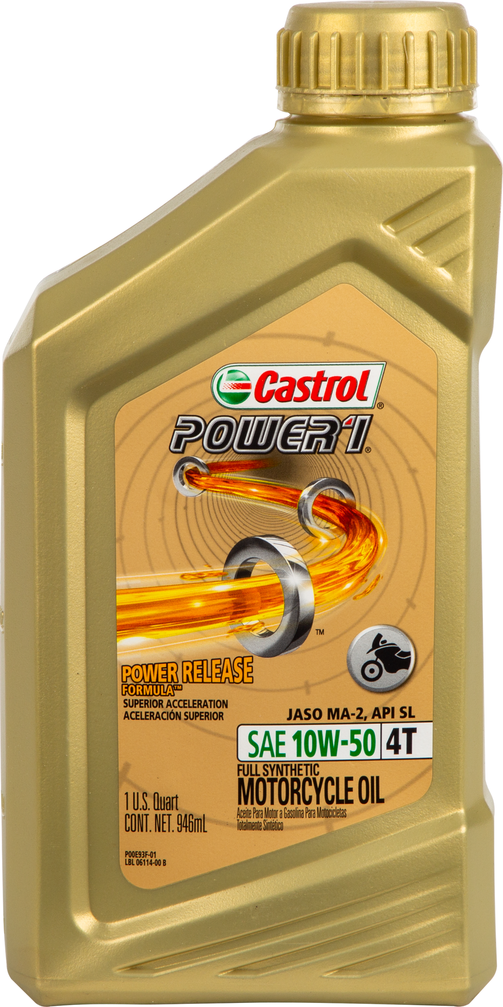 POWER 1 SYNTHETIC OIL 4T 10W50 1QT