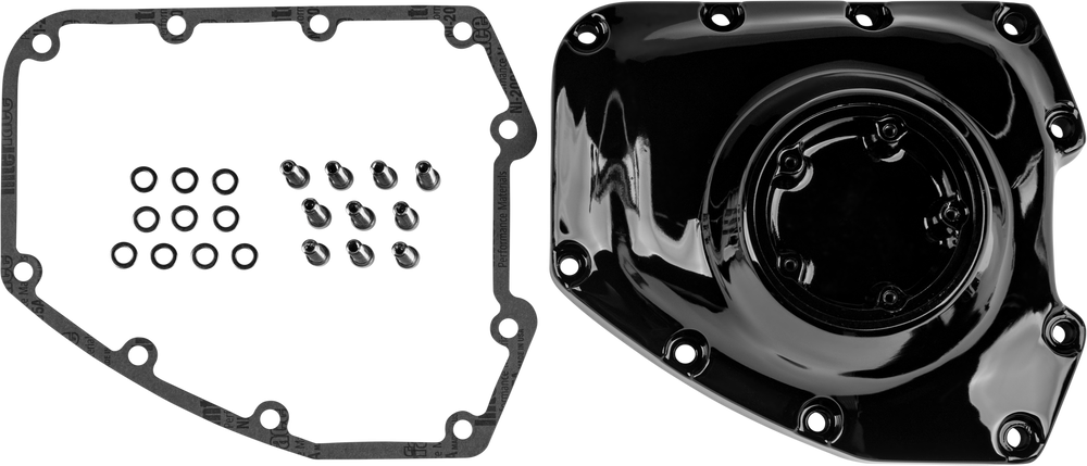 TC CAM COVER BLACK W/ GSKT HRDWR 02-17
