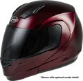 MD-04 MODULAR HELMET WINE RED 3X
