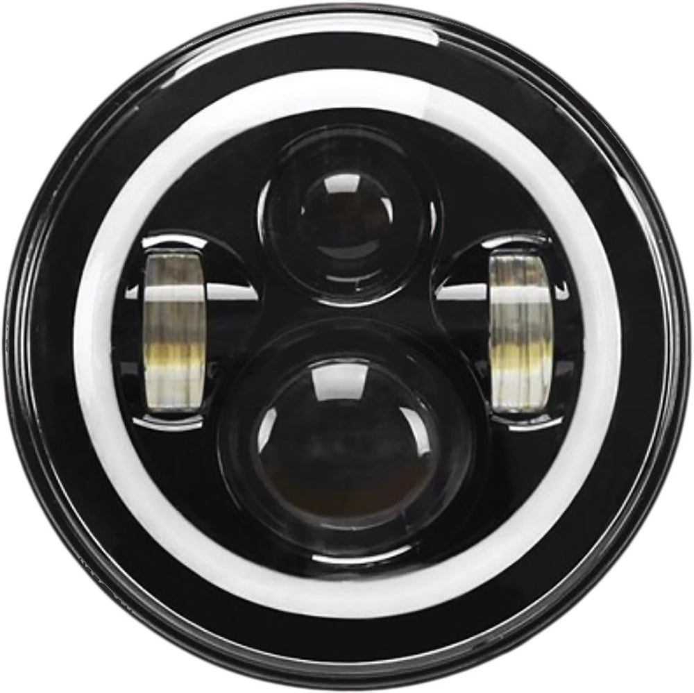 HIGH DEFINITION 7" LED HEADLIG FULL HALO BLACK