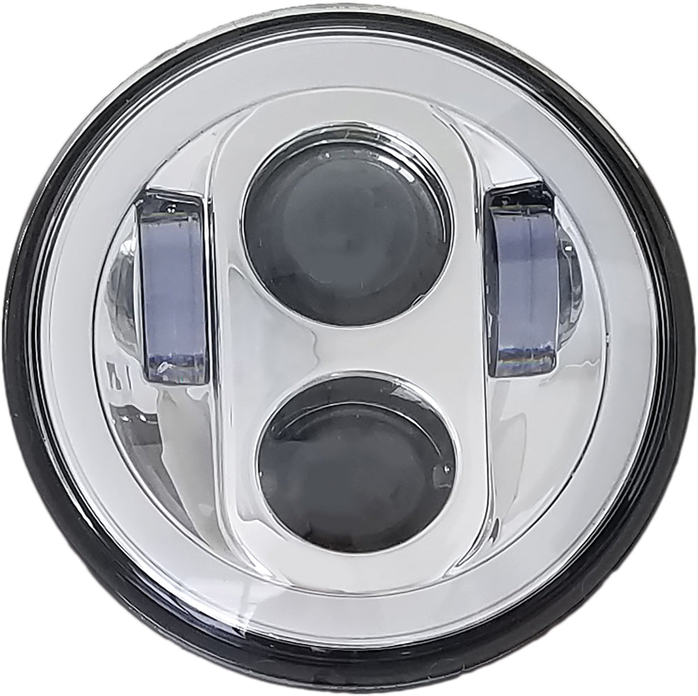 5 3/4" LED HEADLIGHT WITH FULL HALO CHROME