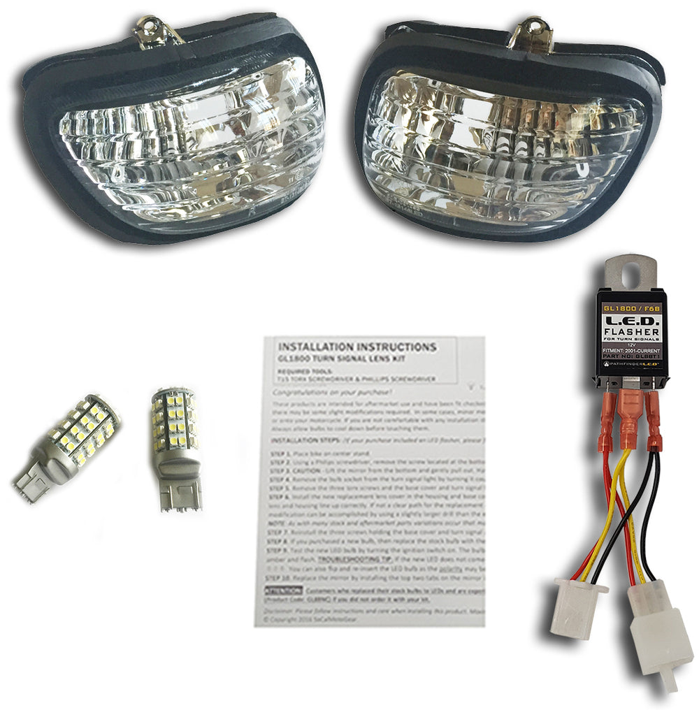 LED TURN SIGNAL KIT CLEAR LENS PR HON
