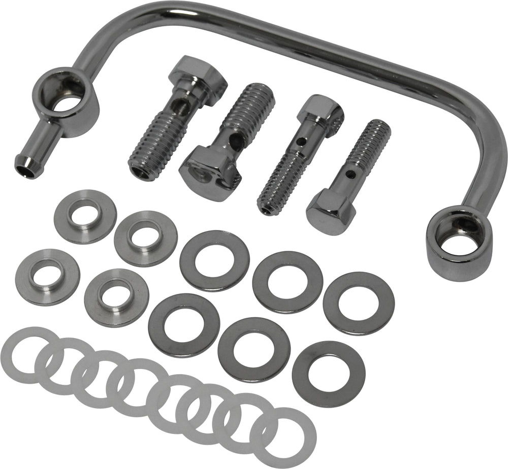 BREATHER TUBE W/ BOLTS CHROME BIGTWIN  NON-TBW