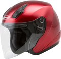 OF-17 OPEN-FACE HELMET CANDY RED LG