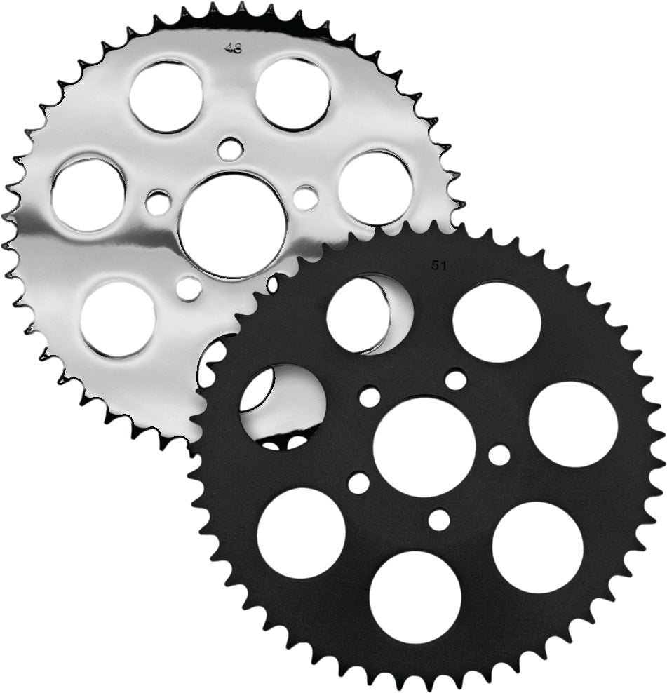 REAR SPROCKET 51T CHROME DISHED BIG TWIN 00-13