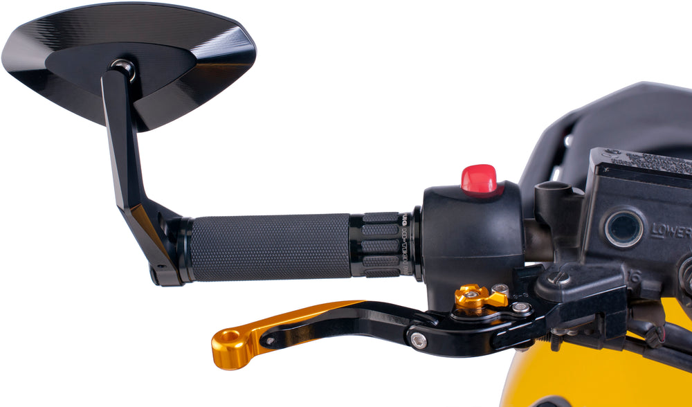 MIRROR HI-TECH BAR-END L/R BLACK