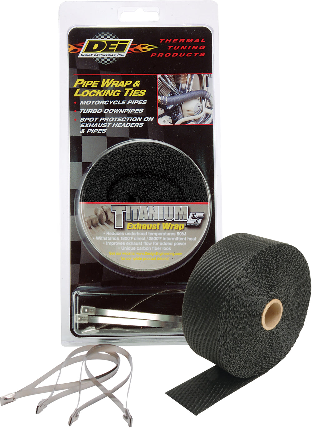 PIPE WRAP & LOCKING TIES BLACK TITANIUM