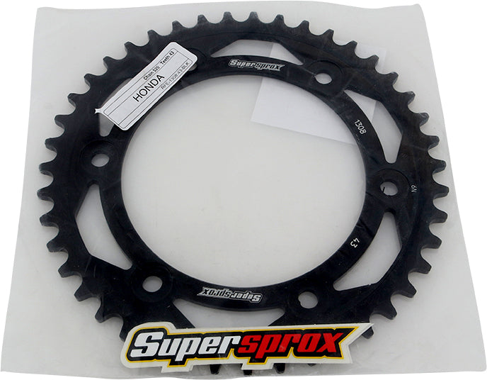 REAR SPROCKET STEEL 43T-520 BLK HON