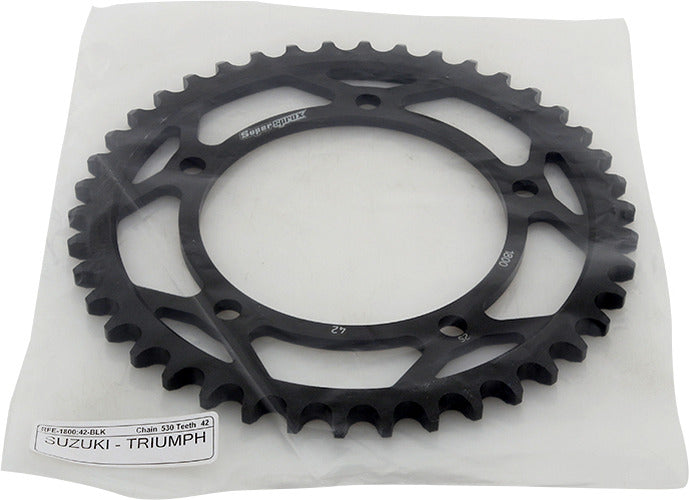 REAR SPROCKET STEEL 42T-530 BLK SUZ