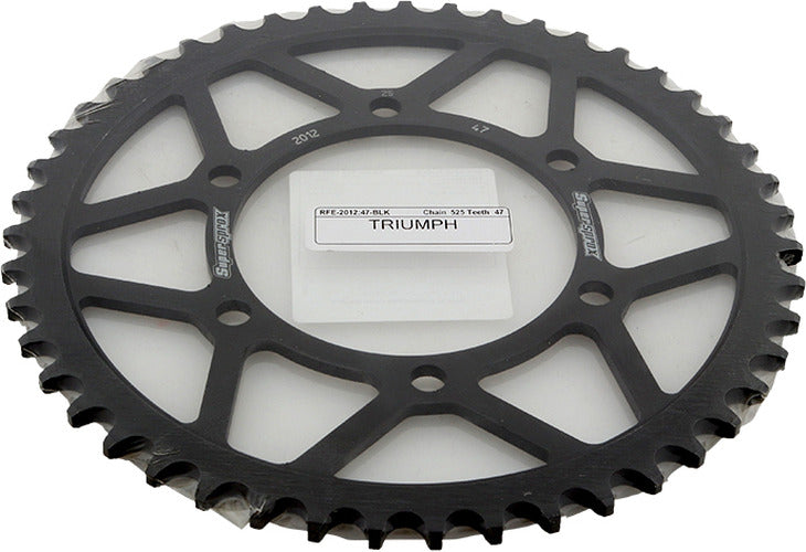 REAR SPROCKET STEEL 47T-525 BLK TRI