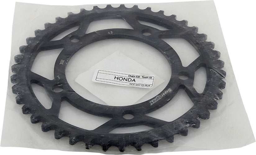 REAR SPROCKET STEEL 43T-530 BLK HON