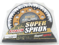 REAR STEALTH SPROCKET ALU/STL 43T-520 GLD HAY/SUZ/TRI