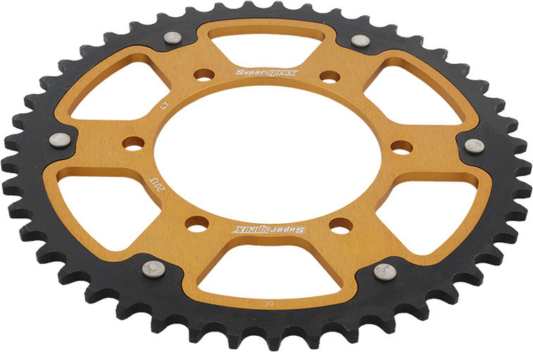 REAR STEALTH SPROCKET ALU/STL 47T-520 GLD TRI