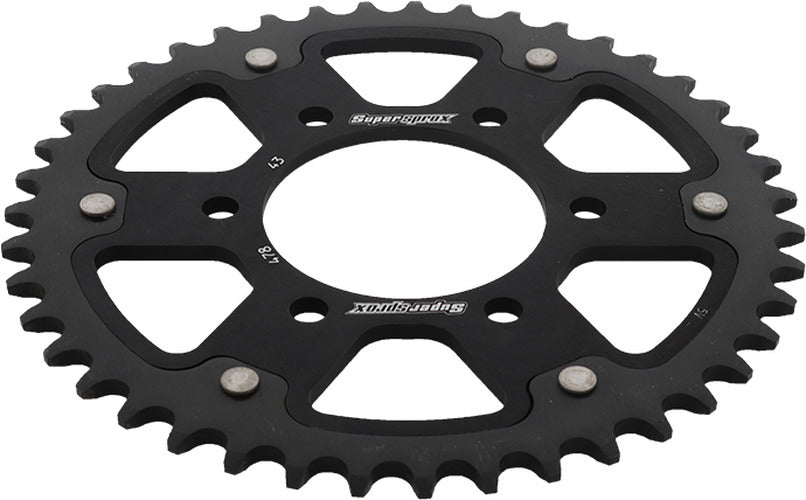 REAR STEALTH SPROCKET ALU/STL 43T-520 BLK KAW
