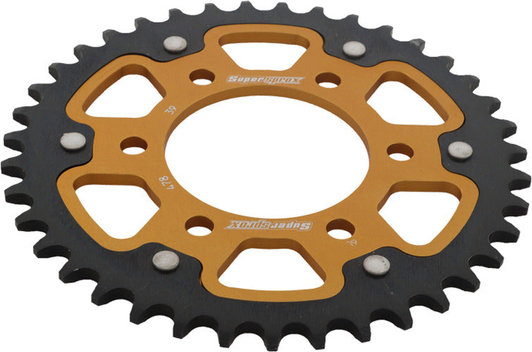REAR STEALTH SPROCKET ALU/STL 39T-520 GLD KAW/POL