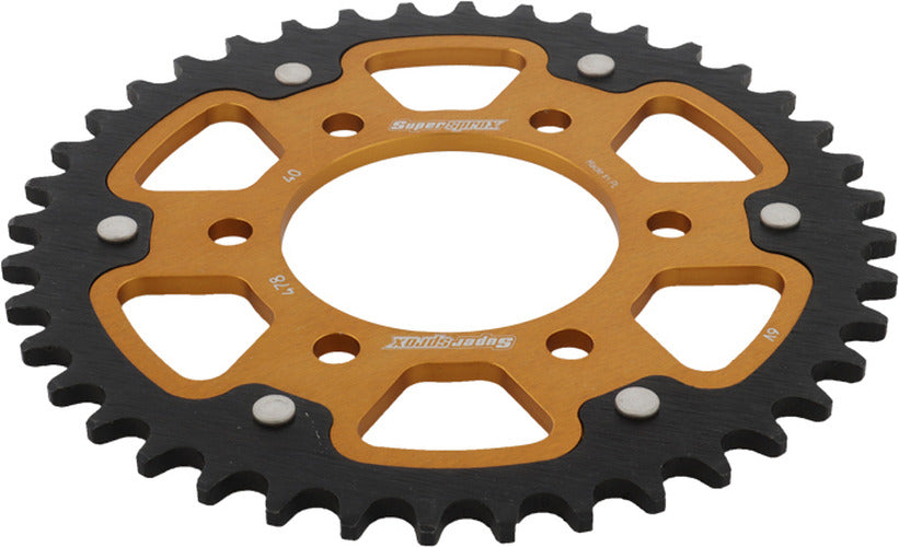 REAR STEALTH SPROCKET ALU/STL 40T-520 GLD KAW/POL