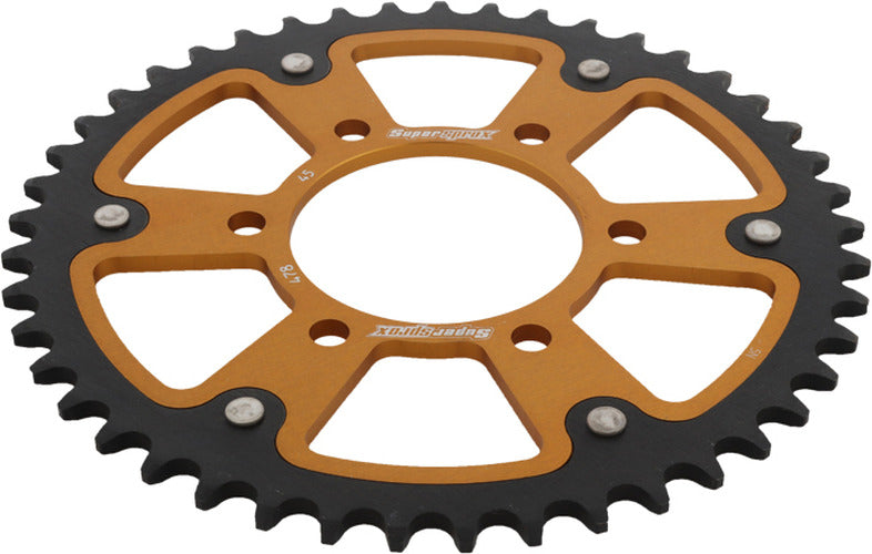 REAR STEALTH SPROCKET ALU/STL 45T-520 GLD KAW