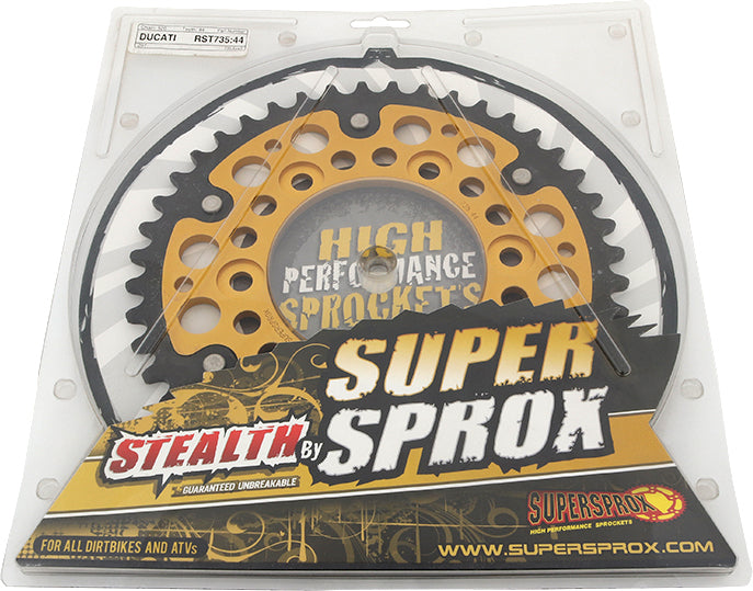 REAR STEALTH SPROCKET ALU/STL 44T-520 GLD DUC