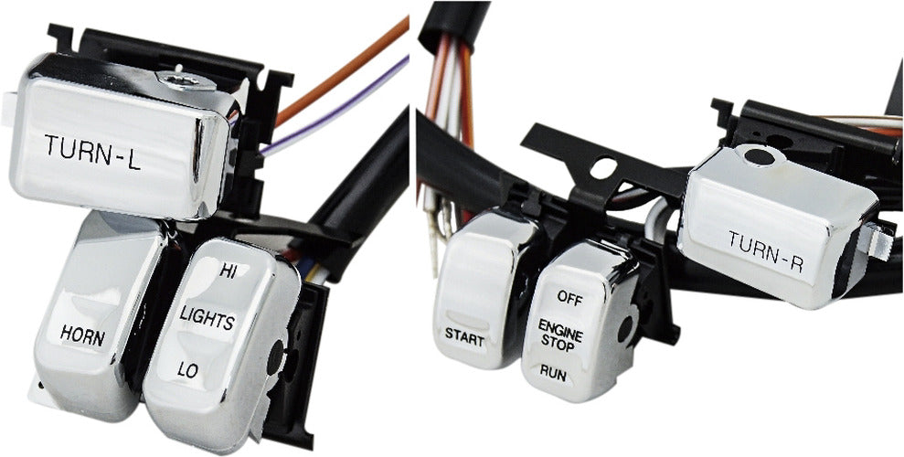 HBAR SWITCH KIT CHR/ BLK LETTR 1996-06 W/OUT CRUISE CNTRL